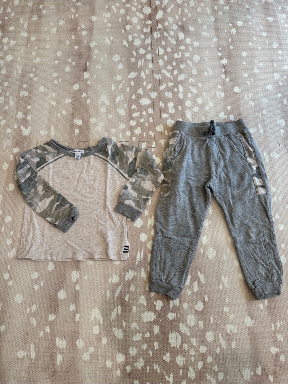 Splendid Toddler Boy 2-Piece Camo Raglan Shirt & Joggers Set 2T